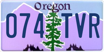 OR license plate 074TVR