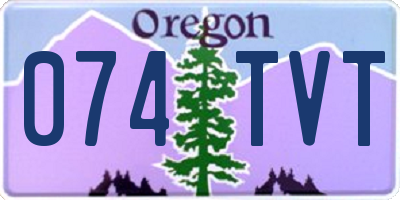 OR license plate 074TVT