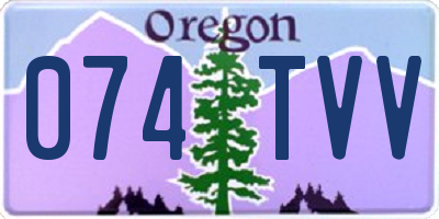 OR license plate 074TVV