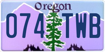 OR license plate 074TWB