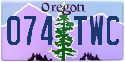 OR license plate 074TWC