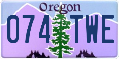 OR license plate 074TWE