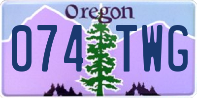 OR license plate 074TWG