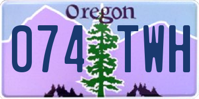 OR license plate 074TWH