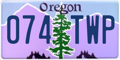 OR license plate 074TWP