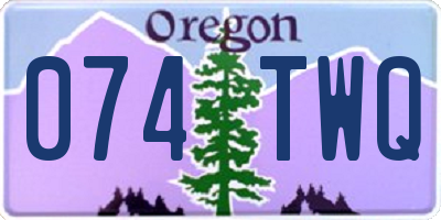 OR license plate 074TWQ