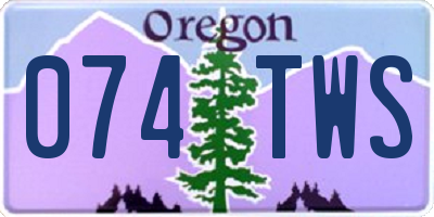 OR license plate 074TWS