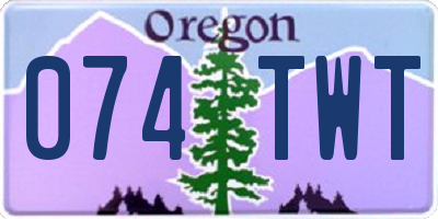 OR license plate 074TWT