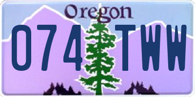 OR license plate 074TWW