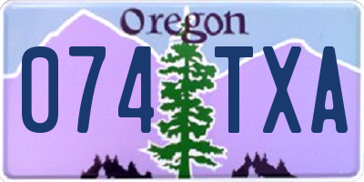 OR license plate 074TXA