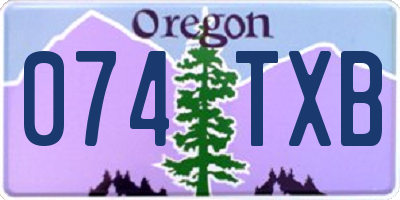 OR license plate 074TXB