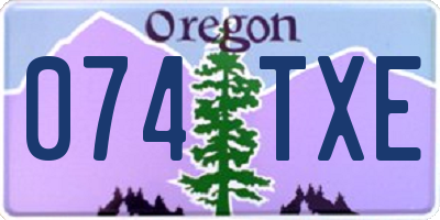 OR license plate 074TXE