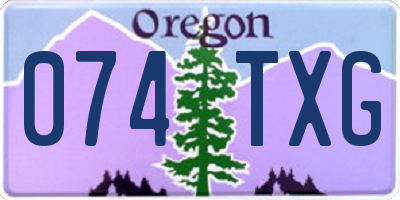 OR license plate 074TXG