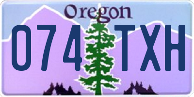 OR license plate 074TXH