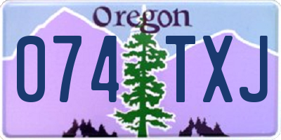 OR license plate 074TXJ