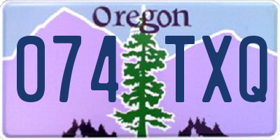 OR license plate 074TXQ