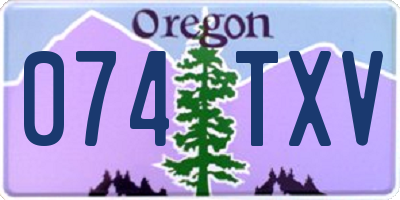 OR license plate 074TXV