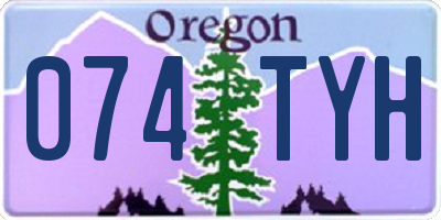 OR license plate 074TYH