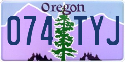 OR license plate 074TYJ