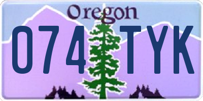 OR license plate 074TYK