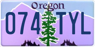 OR license plate 074TYL