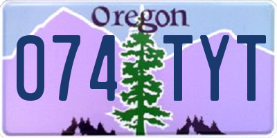 OR license plate 074TYT
