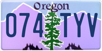 OR license plate 074TYV