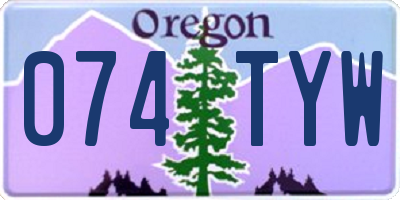 OR license plate 074TYW