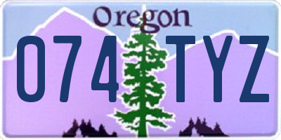 OR license plate 074TYZ