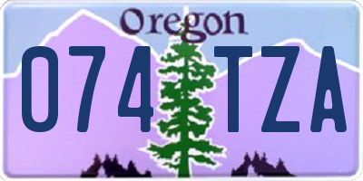 OR license plate 074TZA