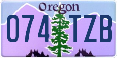 OR license plate 074TZB
