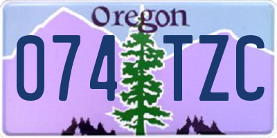 OR license plate 074TZC