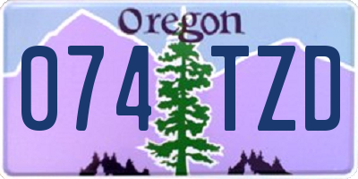 OR license plate 074TZD