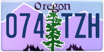 OR license plate 074TZH
