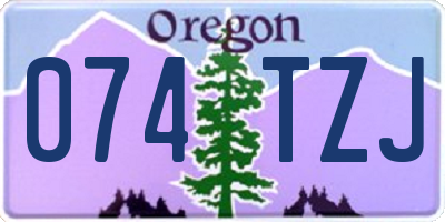 OR license plate 074TZJ