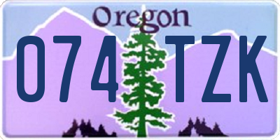 OR license plate 074TZK