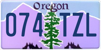 OR license plate 074TZL