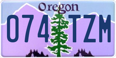OR license plate 074TZM