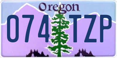 OR license plate 074TZP