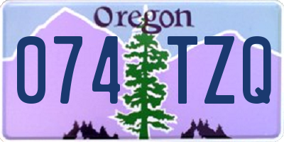 OR license plate 074TZQ
