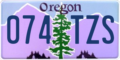OR license plate 074TZS