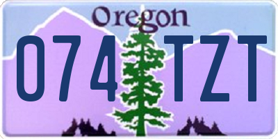 OR license plate 074TZT