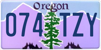 OR license plate 074TZY