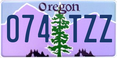 OR license plate 074TZZ