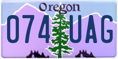 OR license plate 074UAG