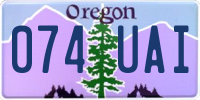 OR license plate 074UAI