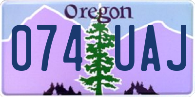 OR license plate 074UAJ