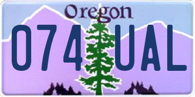 OR license plate 074UAL