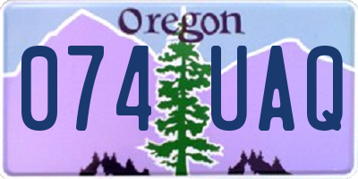 OR license plate 074UAQ