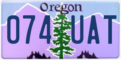 OR license plate 074UAT